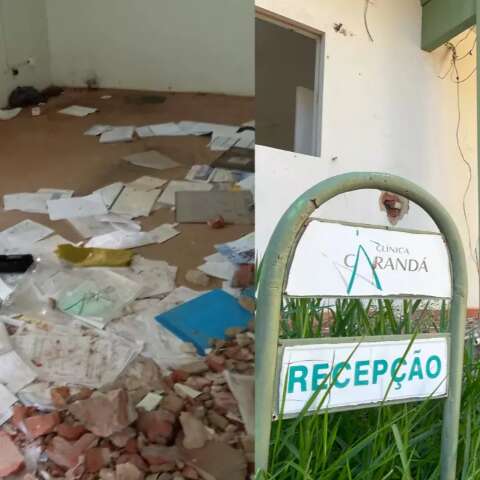Abandonada, antiga Cl&iacute;nica Carand&aacute; deixa para tr&aacute;s documentos de pacientes 