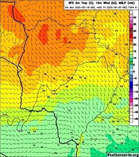MS deve ter queda de temperatura at&eacute; o fim do m&ecirc;s, mas nada de frio intenso 