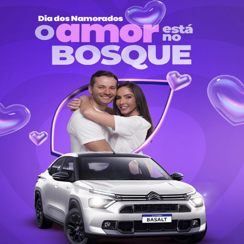 Concorra a um Citroen Basalt na promo&ccedil;&atilde;o de Namorados do Bosque 