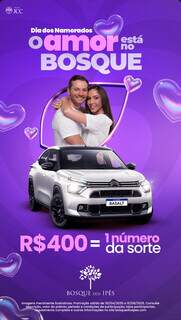 Concorra a um Citroen Basalt na promo&ccedil;&atilde;o de Namorados do Bosque 