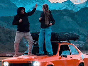 De chevette 1974, casal j&aacute; rodou o pa&iacute;s e chegou no Ushuaia