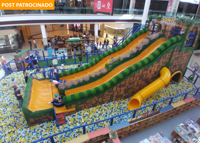 Parque do Sonic tem de escalada &agrave; piscina de bolinhas gigantes