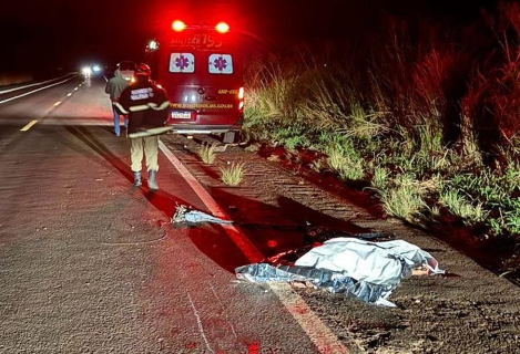 Ciclista morre atropelado por ve&iacute;culo que fugiu na MS-134