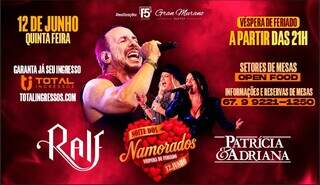 Ralf, Patr&iacute;cia e Adriana fazem show emocionante no Dia dos Namorados