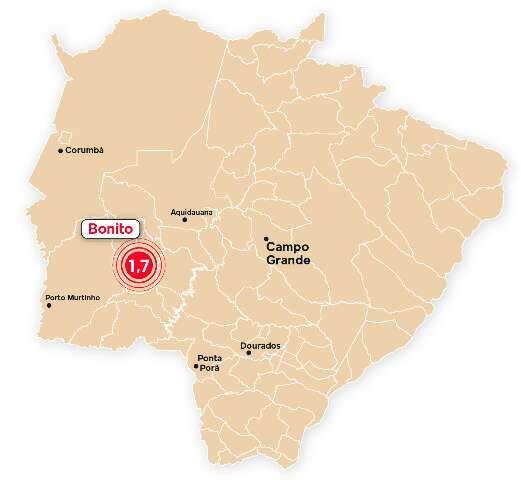 D&eacute;cimo terremoto do ano em MS &ldquo;sacode&rdquo; Bonito nesta 3&ordf; feira 