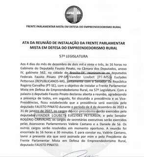 Frente articulada por deputado de MS tem conex&atilde;o com confedera&ccedil;&atilde;o investigada