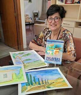 Maria Clara transformou em poesia as pinturas do marido com dem&ecirc;ncia 