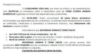 Moradores denunciam envenenamento de gatos em condom&iacute;nio de Campo Grande