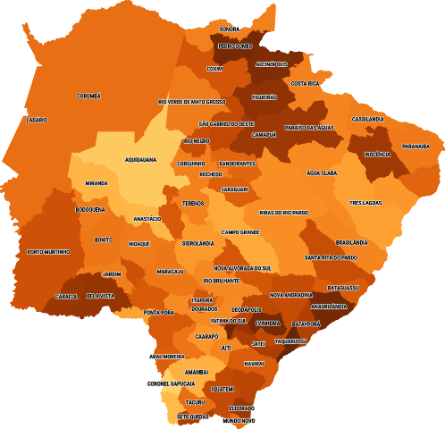 Taquarussu &eacute; a cidade mais cat&oacute;lica e Aquidauana a mais evang&eacute;lica de MS