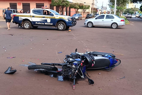 Motociclista morre ap&oacute;s colis&atilde;o com SUV na regi&atilde;o central de Dourados