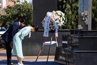 Em 1º agenda do dia, Princesa Kako homenageia imigrantes japoneses Em 1º agenda do dia, Princesa Kako homenageia imigrantes japoneses