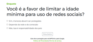 Maioria apoia limitar de idade m&iacute;nima para uso de redes sociais, aponta enquete 