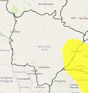 Inmet emite alerta de chuvas intensas para 11 cidades sul-mato-grossenses