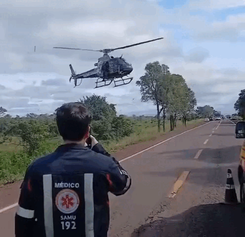 De helic&oacute;ptero, crian&ccedil;a ferida com barra de a&ccedil;o &eacute; socorrida em estado grave