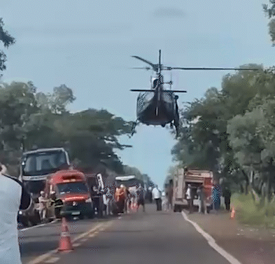 De helic&oacute;ptero, crian&ccedil;a ferida com barra de a&ccedil;o &eacute; socorrida em estado grave