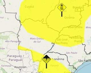 MS termina a semana com alerta de chuvas intensas e baixa umidade MS termina a semana com alerta de chuvas intensas e baixa umidade
