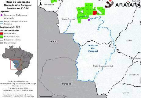 Na rota de leil&atilde;o de explora&ccedil;&atilde;o de petr&oacute;leo, Pantanal enfrenta riscos em MT e MS