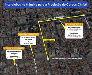 Corpus Christi: vias ser&atilde;o interditadas a partir desta quarta-feira 