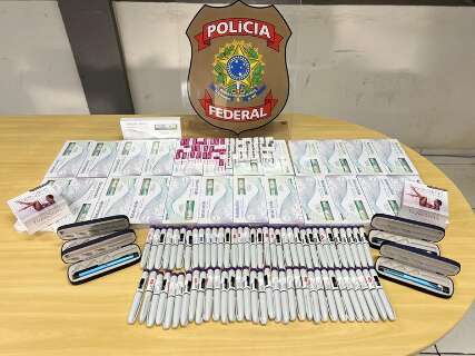 Passageiro &eacute; flagrado com 140 canetas emagrecedoras em aeroporto de Ponta Por&atilde;