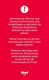 iFood falha em celulares Android e libera atualiza&ccedil;&atilde;o para resolver erro