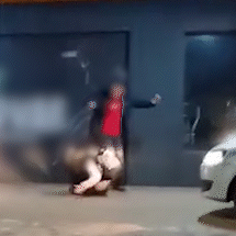 V&iacute;deo mostra homem agredindo ex com socos e chutes na cabe&ccedil;a