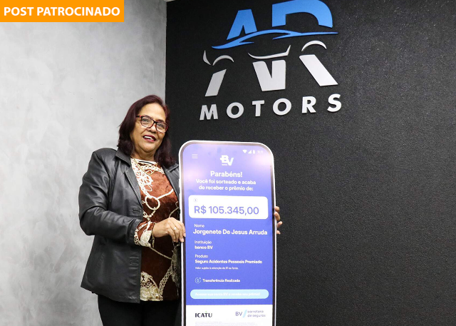 Cliente da AR Motors ganha prêmio de mais de R$ 100 mil do Seguro BV
