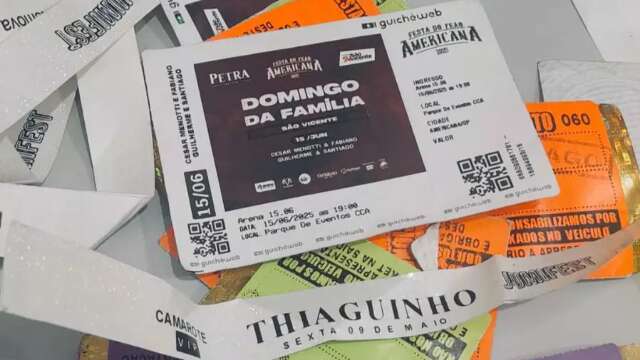 Trio rouba dados e lucra com ingressos de shows em feira agropecu&aacute;ria de MS
