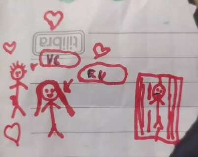 Com desenho e cora&ccedil;&otilde;es, menina agradece a policiais por pris&atilde;o de estuprador