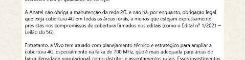 Retirada do 2G gera receio em morador que teme perder conex&atilde;o na zona rural