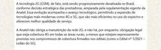 Retirada do 2G gera receio em morador que teme perder conex&atilde;o na zona rural