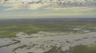Imagens de antes e depois mostram como a chuva mudou o Pantanal