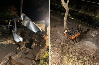 Carro bate em &aacute;rvore, 2 crian&ccedil;as morrem e 5 passageiros ficam em estado grave