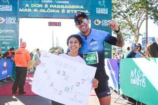 Para corredores, companhia dos filhos &eacute; incentivo para completar os 42 km