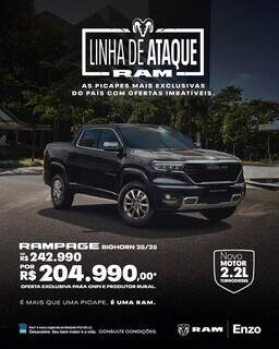 RAM Big Horn com desconto especial neste m&ecirc;s na Enzo RAM