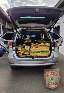 PF apreende 1 tonelada de maconha em caminhonete na BR-163