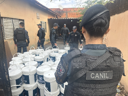 Homem &eacute; preso com 2,4 toneladas de maconha escondidas em baldes