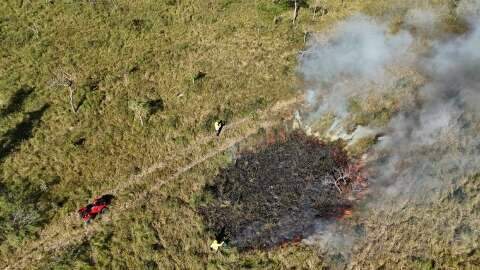 Ap&oacute;s perder 64% de &aacute;rea para o fogo, terra Kadiw&eacute;u recebe queima preventiva