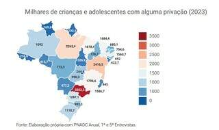 Mais de 477 mil crian&ccedil;as e adolescentes de MS s&atilde;o privados de servi&ccedil;os b&aacute;sicos