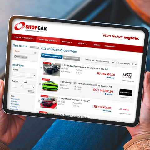 N&atilde;o &eacute; s&oacute; seminovo: o ShopCar tamb&eacute;m tem 0km esperando por voc&ecirc;