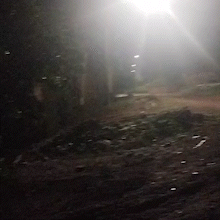 Sem ilumina&ccedil;&atilde;o p&uacute;blica na rua, moradora usa lanterna para andar fora de casa