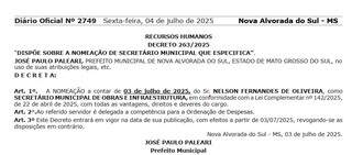 PM condenado por venda de armas &eacute; nomeado secret&aacute;rio em Nova Alvorada do Sul