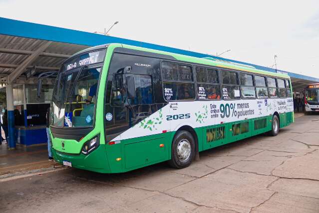 &Ocirc;nibus a g&aacute;s natural entra em teste no transporte coletivo de Campo Grande