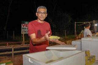 Pamonha é feita com linguiça, queijo e a saudade que Braz tem do Goiás Pamonha é feita com linguiça, queijo e a saudade que Braz tem do Goiás