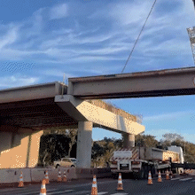 Constru&ccedil;&atilde;o de viaduto sobre a BR-163 come&ccedil;a a ganhar forma