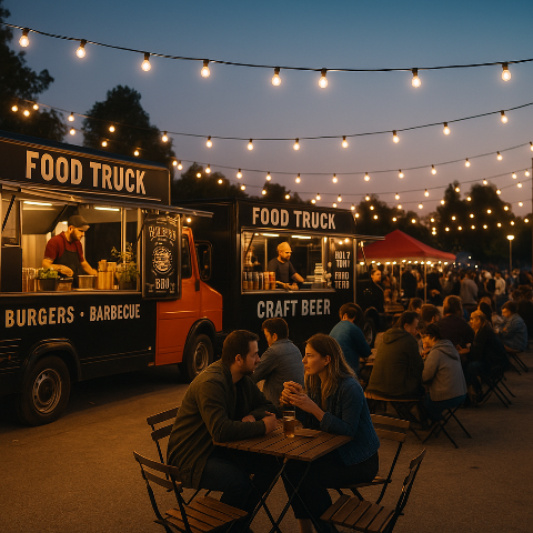 Pra&ccedil;a do Papa recebe festival com food trucks, cervejarias e hamburguerias