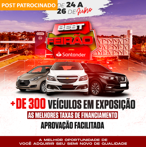 Best Feir&atilde;o promete superofertas em mais de 300 carros seminovos