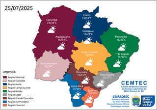Tempo seco e calor predominam entre sexta e s&aacute;bado em MS