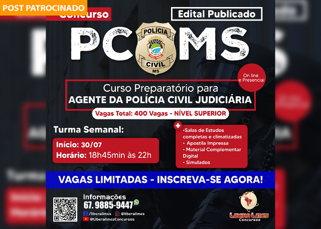 Libera Limes prepara candidatos para o concurso da Pol&iacute;cia Civil/MS