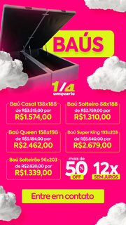 Famosa pelos colch&otilde;es importados, 1/4 lan&ccedil;a modelo a partir de 12x de R$ 104