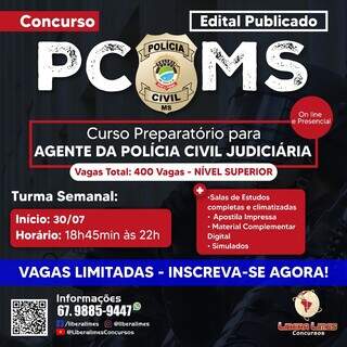 Libera Limes prepara candidatos para o concurso da Pol&iacute;cia Civil/MS